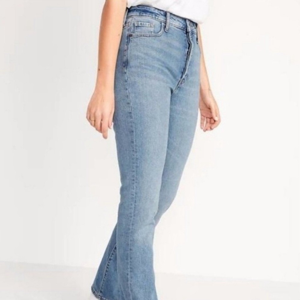OLD NAVY KICKER BOOT CUT HIGH RISE SECRET SLIM POCKETS COLOR MAPLE NEW 4